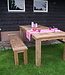 Rene Houtman Tuintafel Teakhout Eva H78 x B140 x D80 Cm