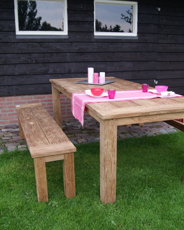 Rene Houtman Tuintafel Teakhout Eva H78 x B120 x D80 Cm