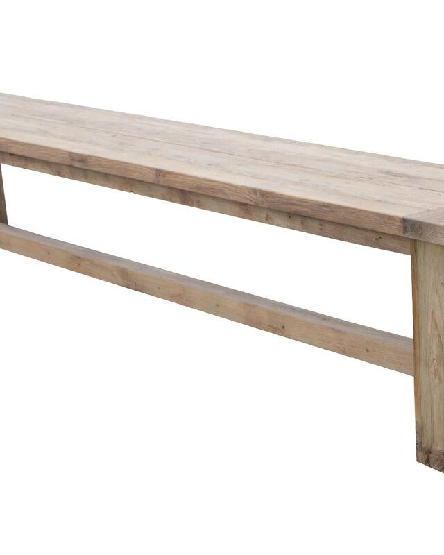 Rene Houtman Tuinbank Eetkamerbank Teakhout Rustiek H45 x B260 x D40 Cm