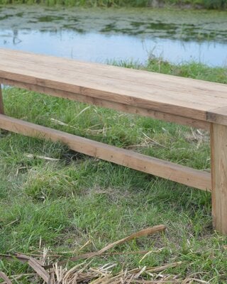 Rene Houtman Tuinbank Eetkamerbank Teakhout Rustiek H45 x B260 x D40 Cm