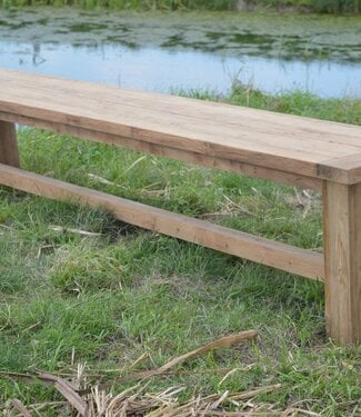 Rene Houtman Tuinbank Eetkamerbank Teakhout Rustiek H45 x B260 x D40 Cm