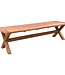 Rene Houtman Tuintafel Kruispoot Teakhout H78 x B300 x D100 Cm