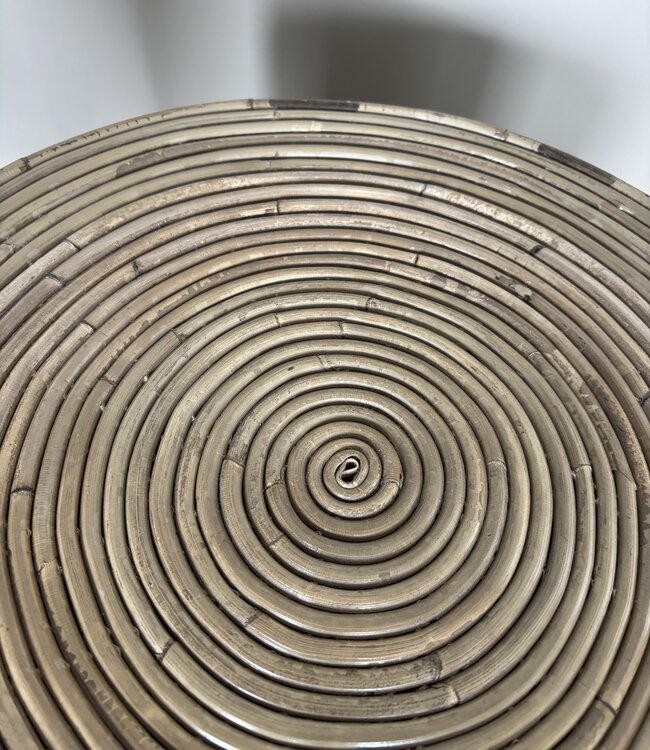 Rene Houtman Wasmand Rond Naturel Rotan | H51 x D40 cm