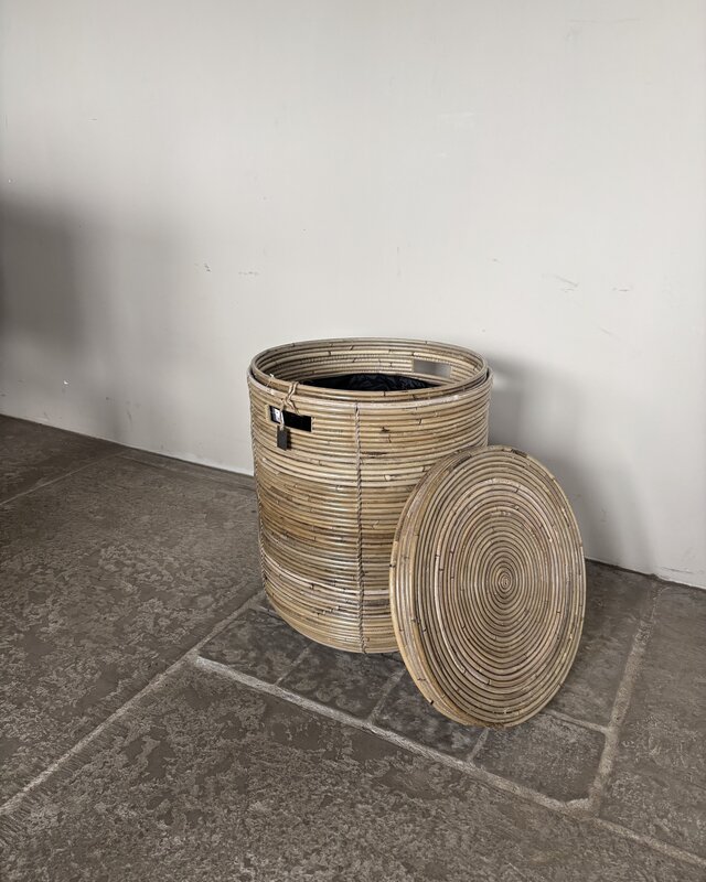 Rene Houtman Wasmand Rond Naturel Rotan | H51 x D40 cm