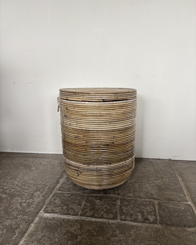 Rene Houtman Wasmand Rond Naturel Rotan | H51 x D40 cm