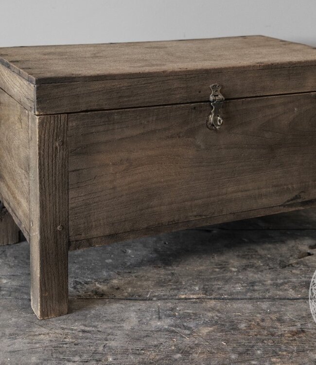 Be-Uniq Oude Kist | Rustiek Verweerd | H36xB54xD30 cm