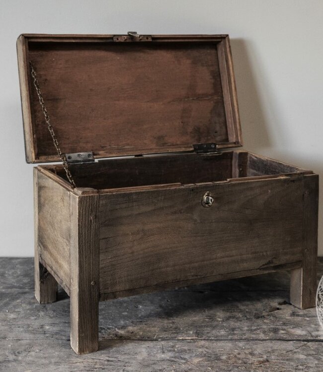 Be-Uniq Oude Kist | Rustiek Verweerd | H36xB54xD30 cm