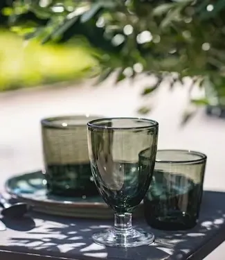 DutZ Drink glas op voet | H13 x D8 | Groen