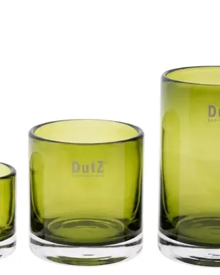 DutZ Cilinder Vaas Olijf | H30 x D22 | 4 Maten