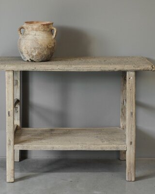 Be-Uniq Oude wandtafel met plank | China | H79xB108xD41