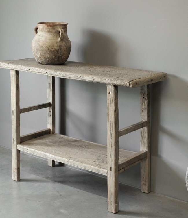 Be-Uniq Oude wandtafel met plank | China | H79xB108xD41
