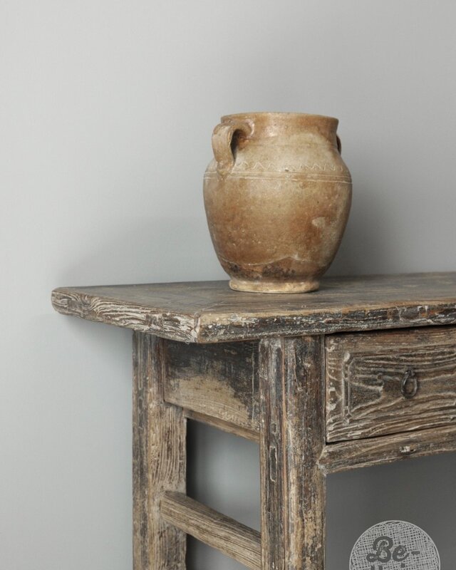 Be-Uniq Oud Houten Wandtafel China 3 Lades H83 x B114 x D40 Cm