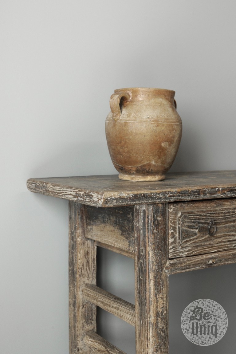 Be-Uniq Oud Houten Wandtafel China 3 Lades H83 x B114 x D40 Cm
