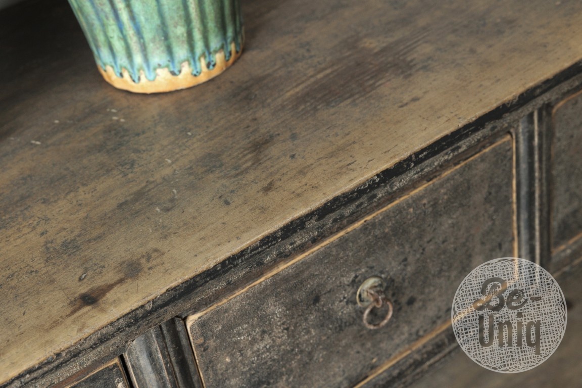 Be-Uniq Oud Houten Wandtafel China 5 Lades H85 x B201 x D46 Cm