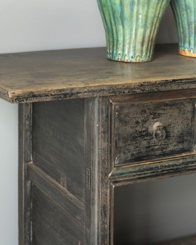 Be-Uniq Oud Houten Wandtafel China 5 Lades H85 x B201 x D46 Cm