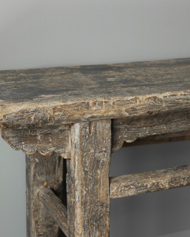 be-uniq Oud Houten Wandtafel Muurtafel China H84 x B116 x D36 Cm