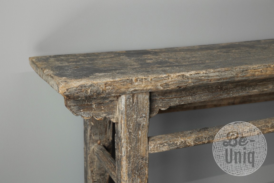 be-uniq Oud Houten Wandtafel Muurtafel China H84 x B116 x D36 Cm