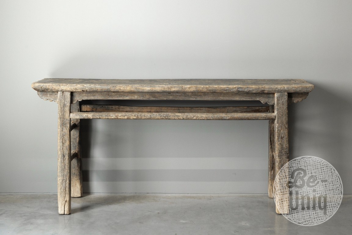 be-uniq Oud Houten Wandtafel Muurtafel China H84 x B116 x D36 Cm