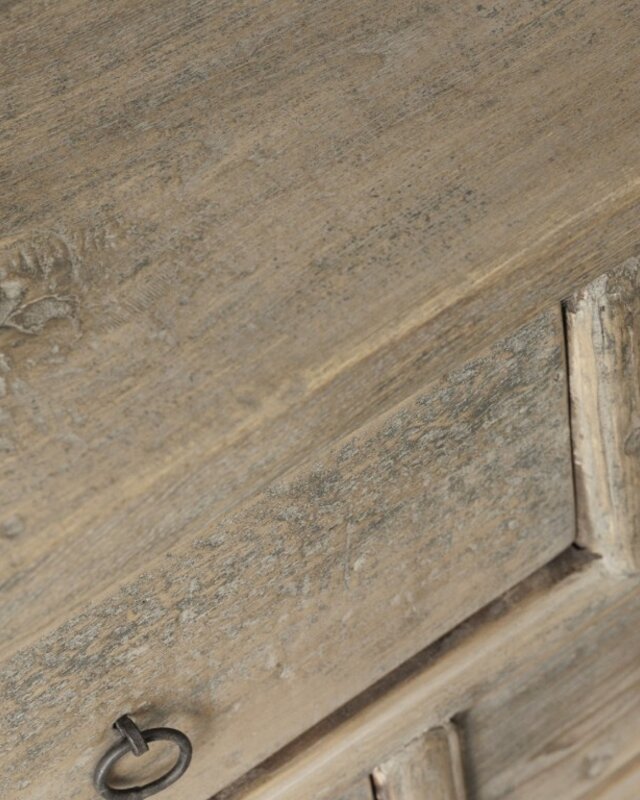 Be-Uniq Oude wandtafel 7 lades China Licht Hout H82 x B180 x D49 Cm