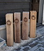 Rene Houtman Meerpaal Hout Met Ring - 4 Stuks - Kies Variant