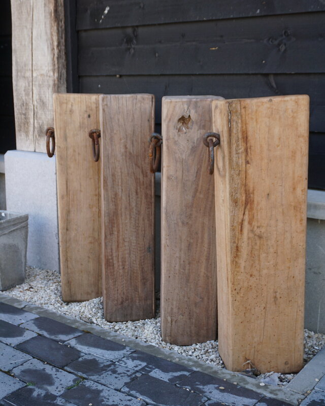 Rene Houtman Meerpaal Hout Met Ring - 4 Stuks - Kies Variant