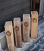 Rene Houtman Meerpaal Hout Met Ring - 4 Stuks - Kies Variant