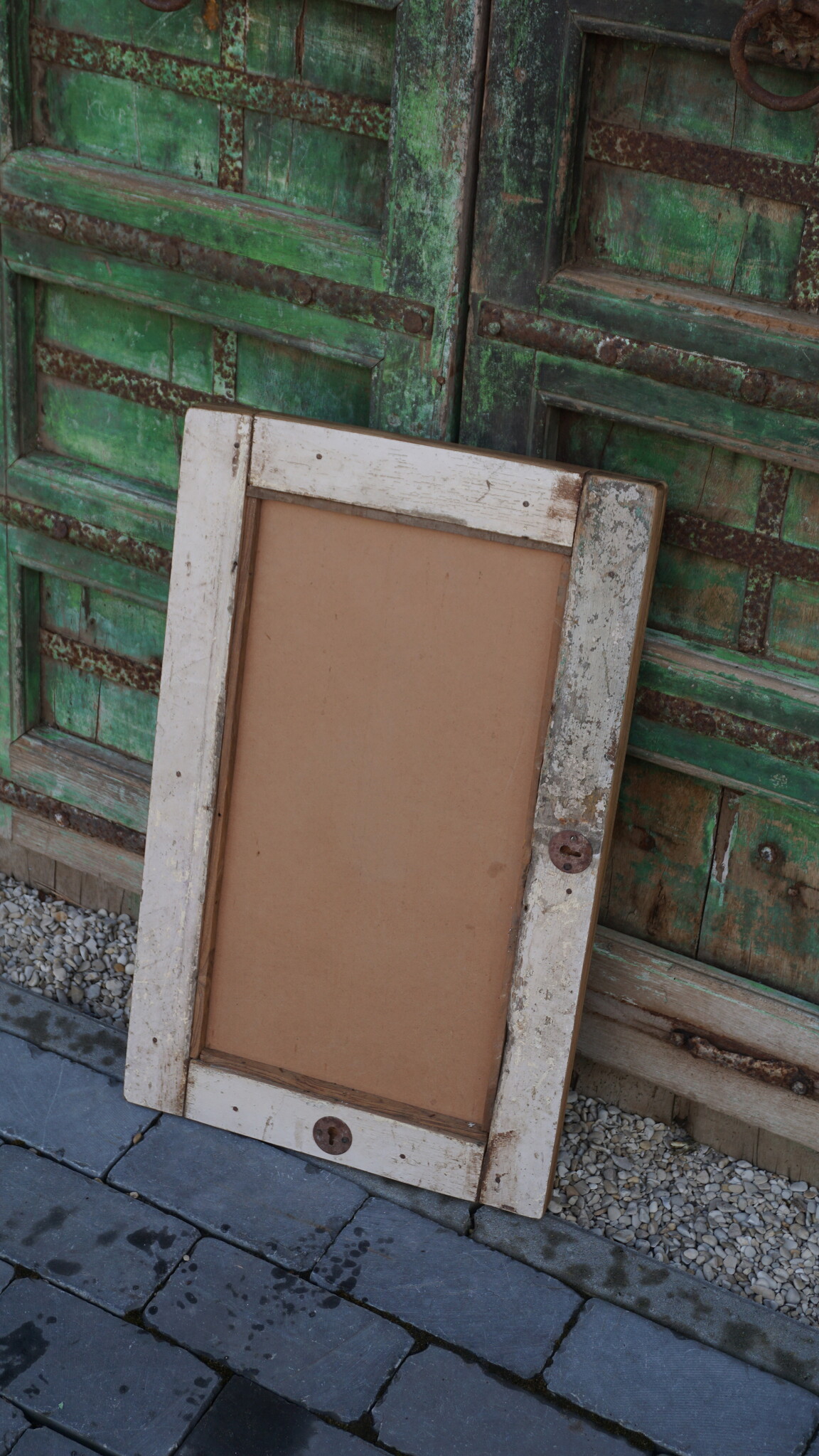 Rene Houtman Spiegeltje Oud Hout India H61 x B38 x D4 Cm