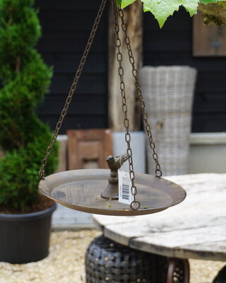 Rene Houtman Vogelbad Schaal Hangend Aan Ketting L48 x B27 Cm