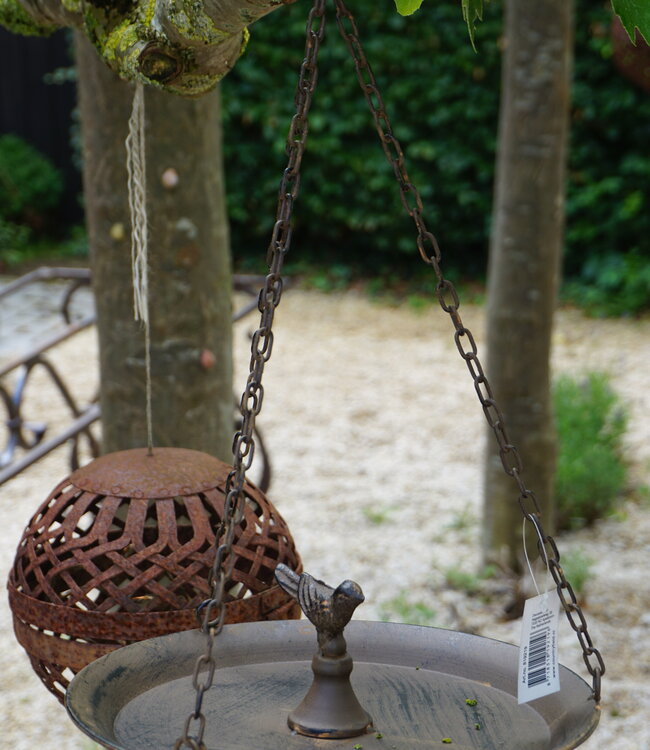 Rene Houtman Vogelbad Schaal Hangend Aan Ketting L48 x B27 Cm