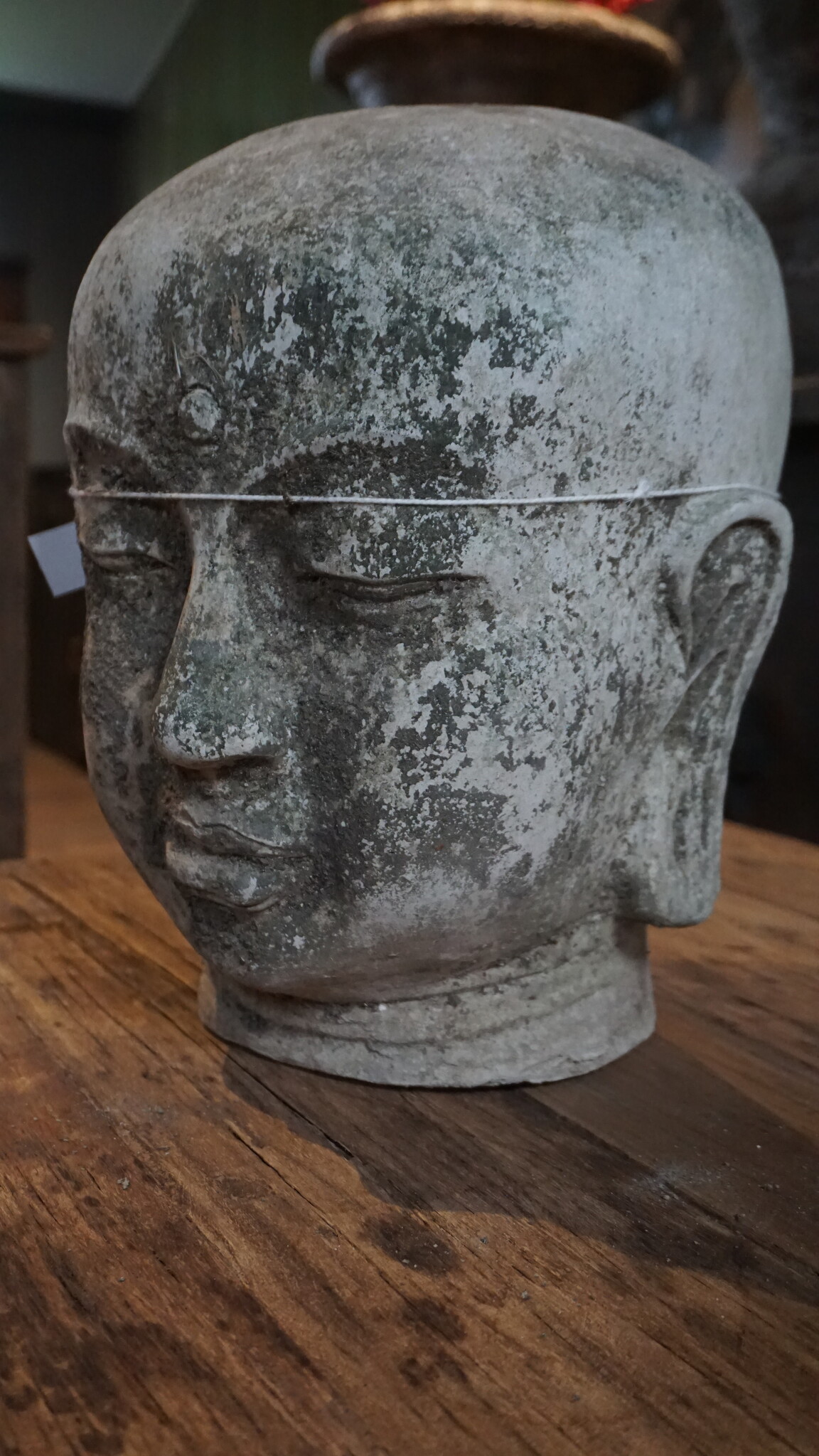 Rene Houtman Boeddha Beeld Hoofd Steen H38 x B30 Cm