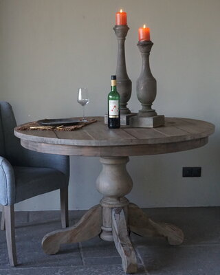 Rene Houtman Eetkamertafel | Rond | Bruin Hout | H78 x D120 cm