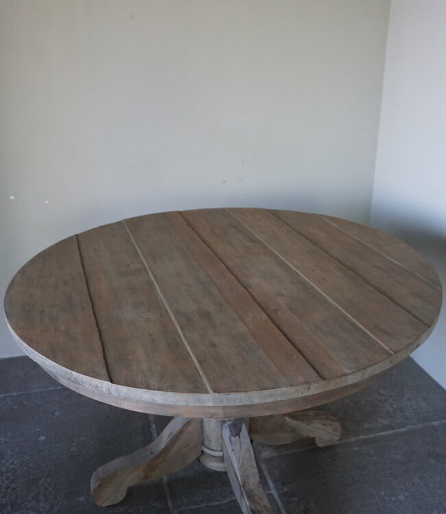 Rene Houtman Eetkamertafel | Rond | Bruin Hout | H78 x D120 cm