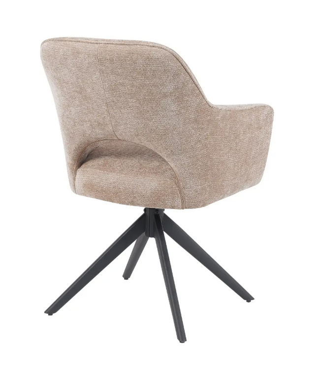 Reefs Interior Eetkamerstoel Sofie - Draaibare Zitting - Taupe