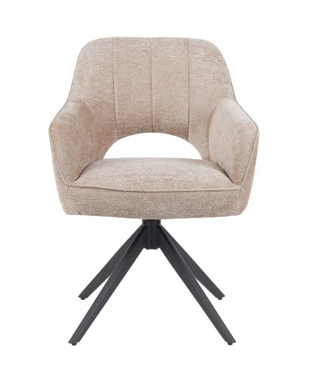 Reefs Interior Eetkamerstoel Sofie - Draaibare Zitting - Taupe