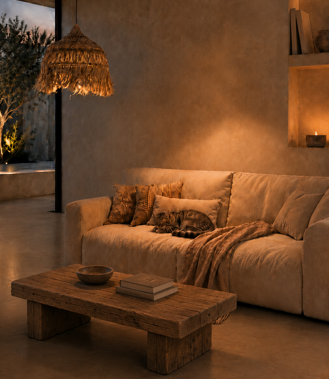Bazar Bizar De Abaca Hoola Hanglamp - Naturel - L