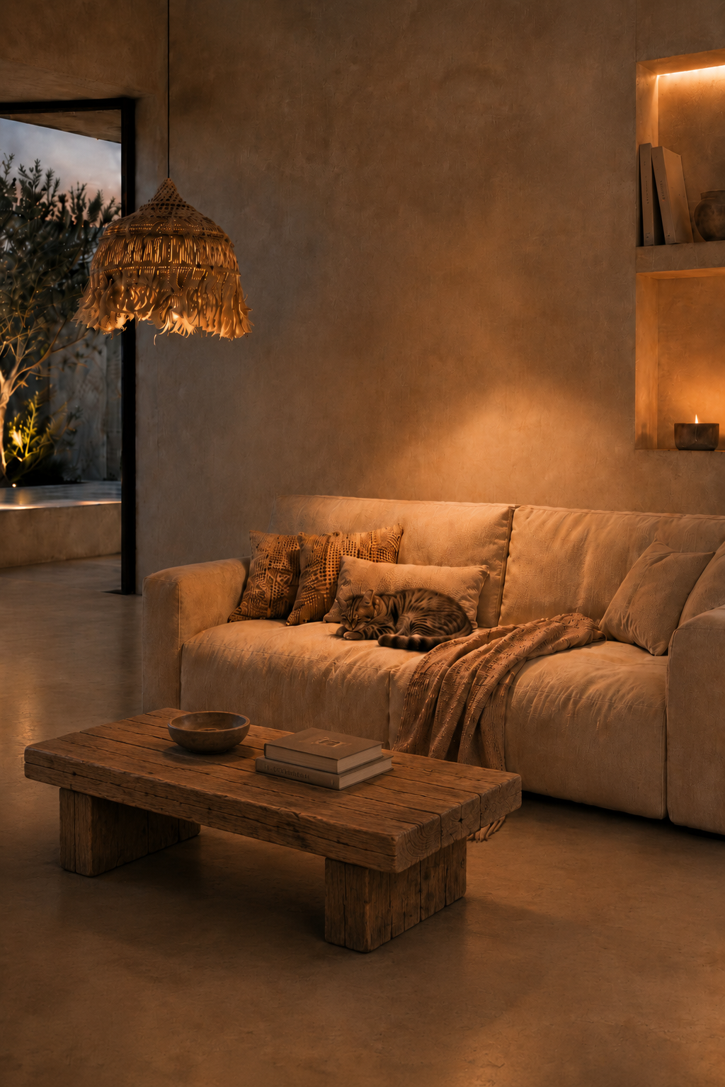 Bazar Bizar De Abaca Hoola Hanglamp - Naturel - L