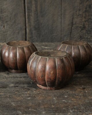 Be-Uniq Oude Kandelaren | India | Set Van 5 | H14xD14 cm