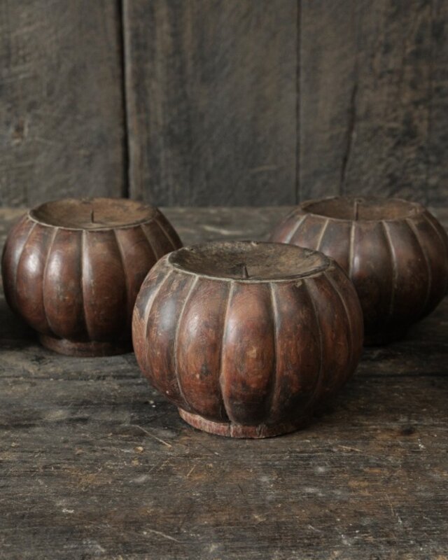 Be-Uniq Oude Kandelaren | India | Set Van 5 | H14xD14 cm
