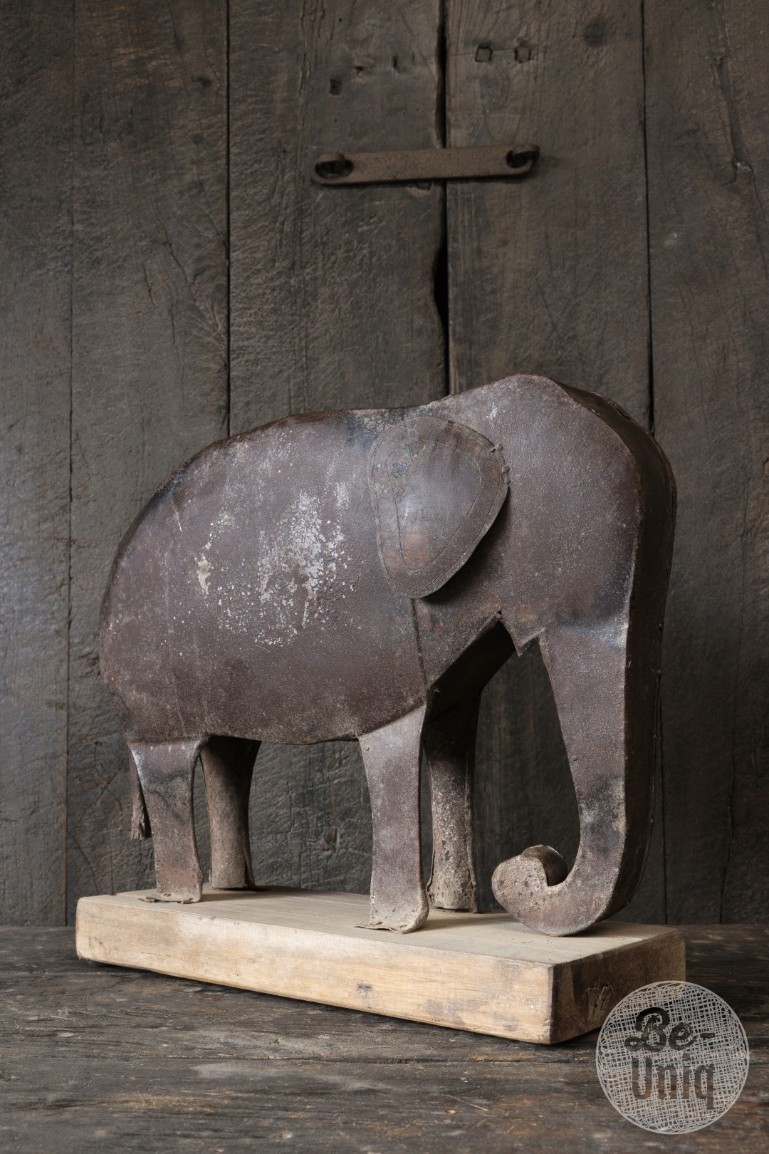 Be-Uniq Vintage Olifant Beeld | Metaal | H45xB45xD17 cm