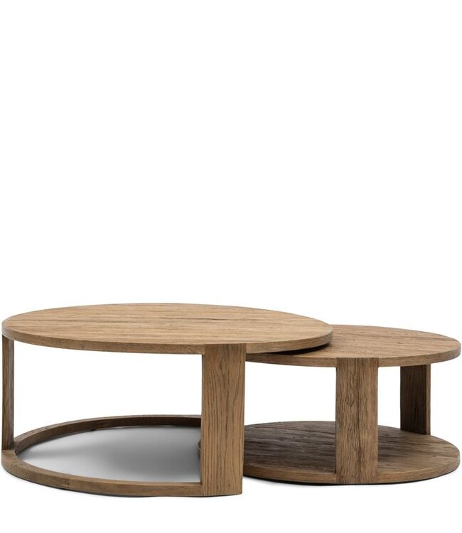 Rivièra Maison Astoria Salontafel | Set Van 2 | Eikenhout