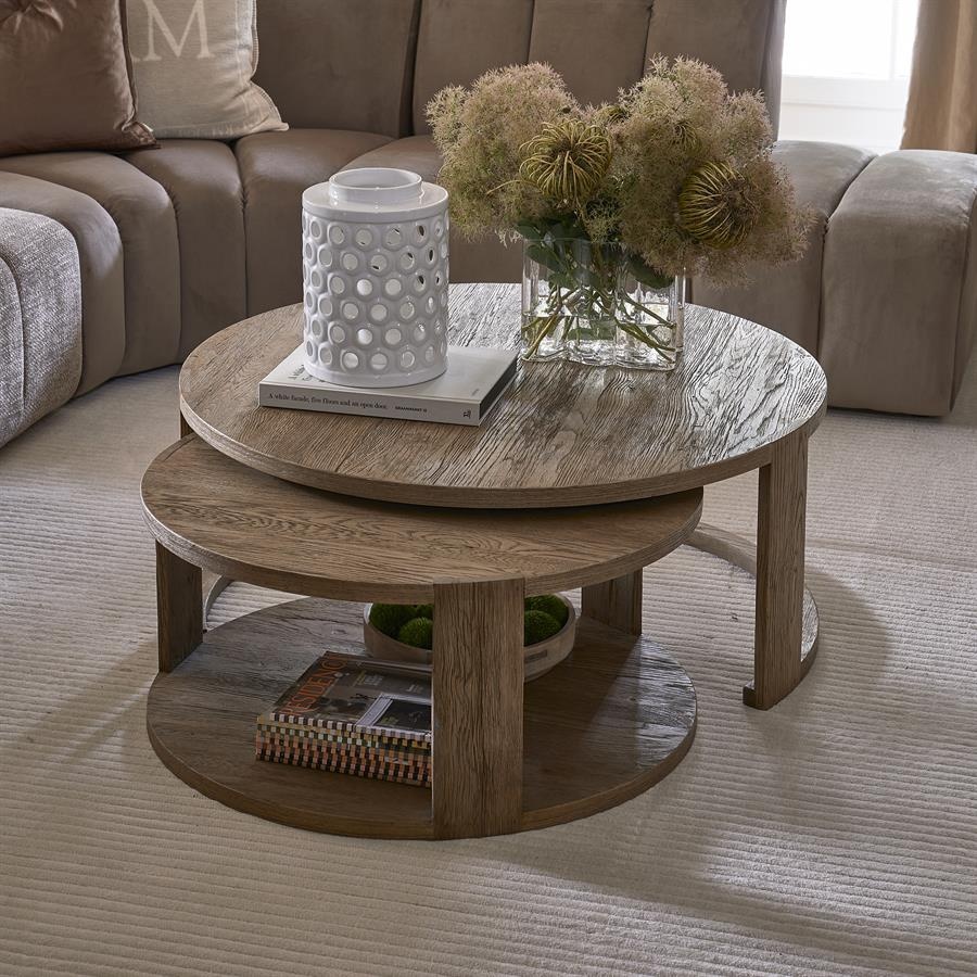 Rivièra Maison Astoria Salontafel | Set Van 2 | Eikenhout