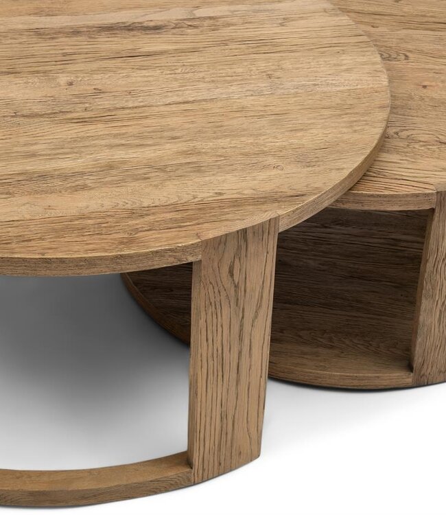 Rivièra Maison Astoria Salontafel | Set Van 2 | Eikenhout