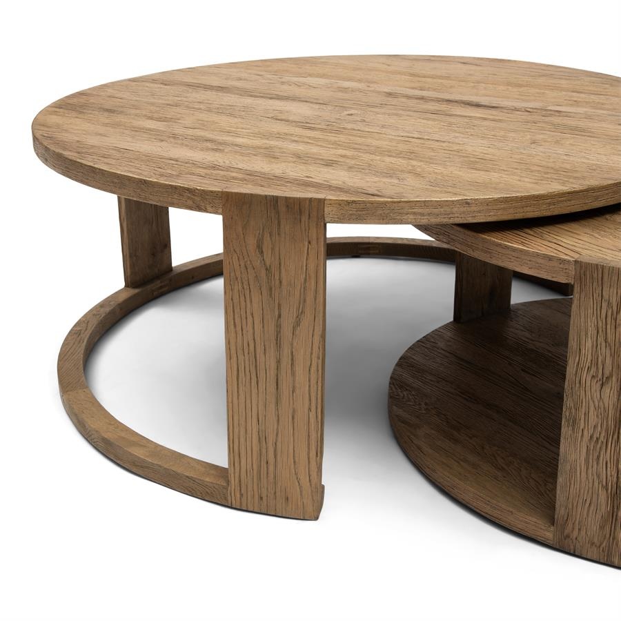 Rivièra Maison Astoria Salontafel | Set Van 2 | Eikenhout