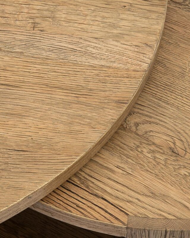 Rivièra Maison Astoria Salontafel | Set Van 2 | Eikenhout