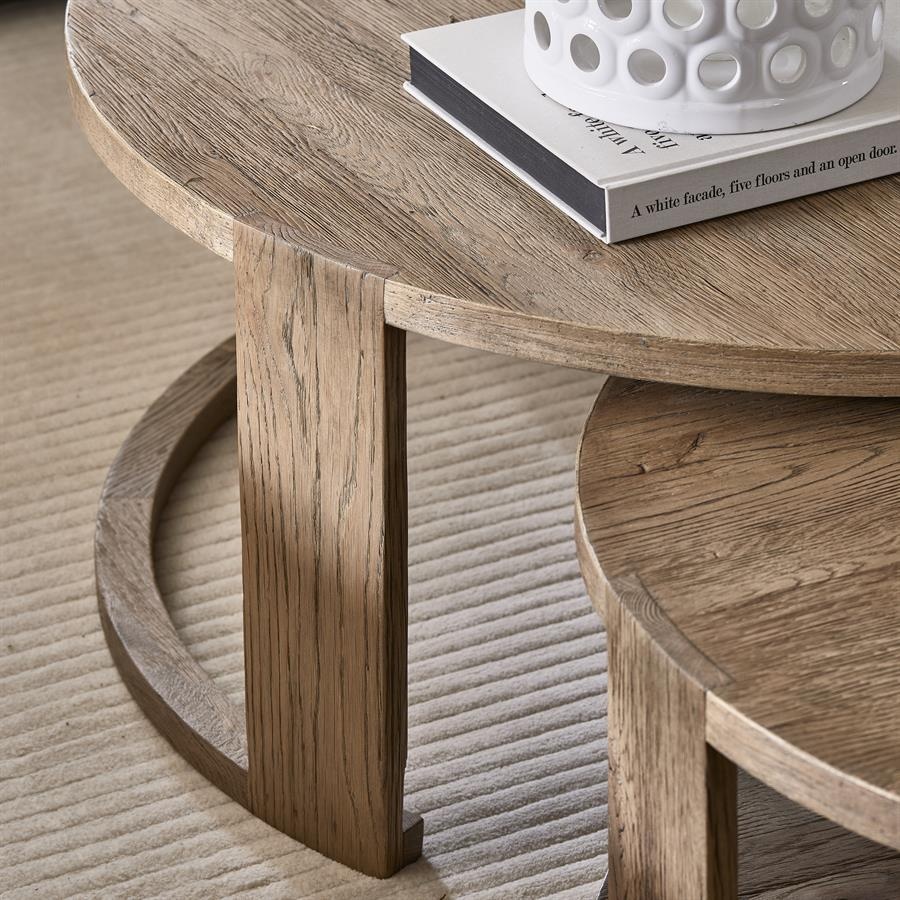 Rivièra Maison Astoria Salontafel | Set Van 2 | Eikenhout