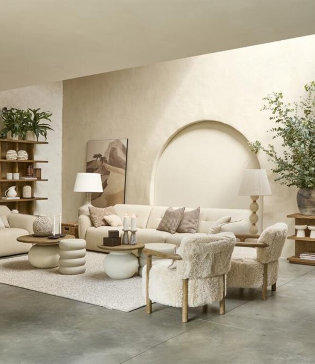 Rivièra Maison Salontafel Cala Nova | Rond | Eikenhout | D80 cm