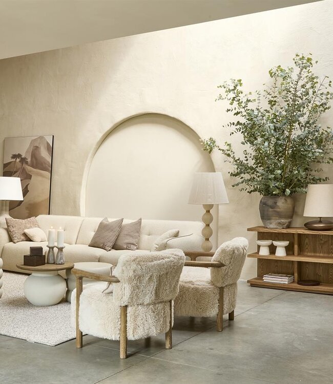 Rivièra Maison Salontafel Cala Nova | Rond | Eikenhout | D80 cm