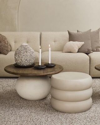 Rivièra Maison Salontafel Cala Nova | Rond | Eikenhout | D80 cm
