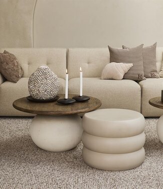 Rivièra Maison Salontafel Cala Nova | Rond | Eikenhout | D80 cm