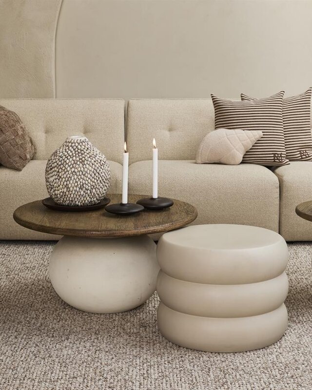 Rivièra Maison Salontafel Cala Nova | Rond | Eikenhout | D80 cm